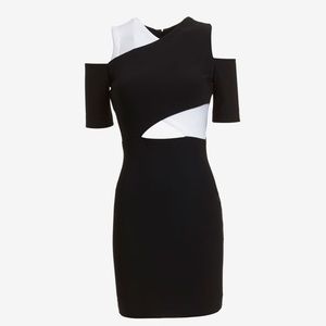 Yigal Azrouel - White/Black Cut Out Dress